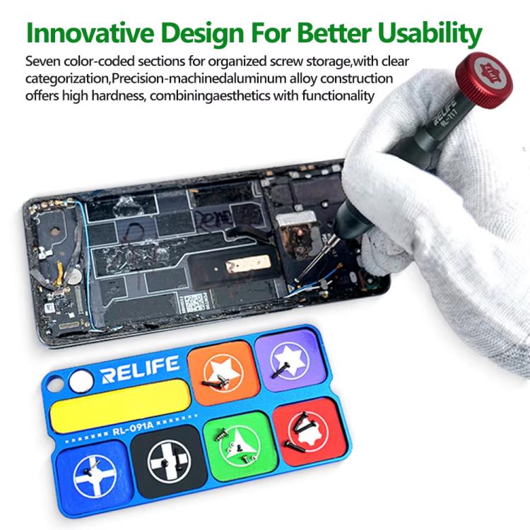 RELIFE RL-091A Aluminum Alloy Magnetic Admittance Tray With Magnetic Module Magnetized Batch Heads