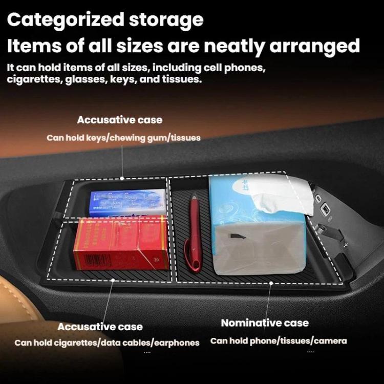 For Leapmotor C10/C16 Center Console Lower Storage Box - Black