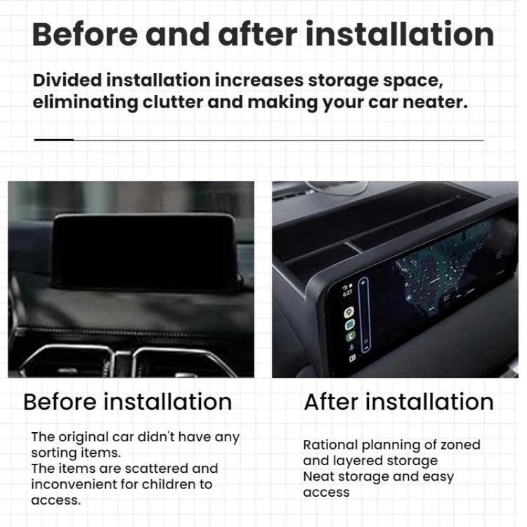 For 2022-2025 Mazda CX-5 US Version Center Console Screen Rear Storage Box - Black