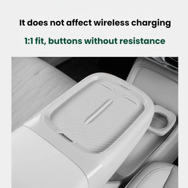 For 2025 Leapmotor B10 Center Console Wireless Charging Silicone Protective Anti-Slip Mat, Color: Gray Half-coverage