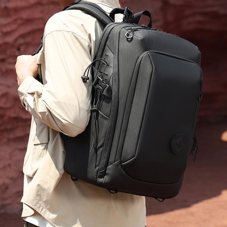 BANGE FW-225 Large-Capacity Water-Repellent Travel Backpack Outdoor Lightweight Shock-Absorbing Backpack - Black