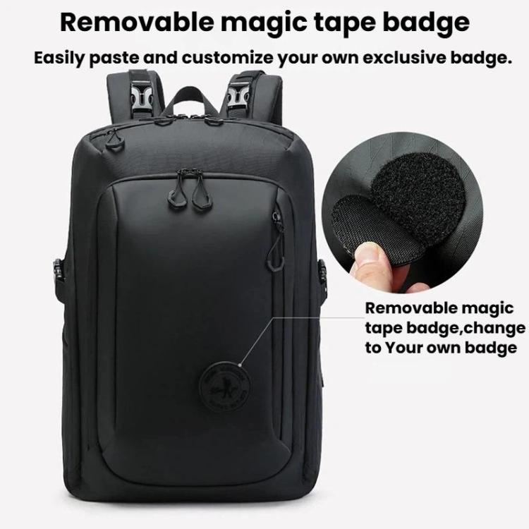 BANGE FW-225 Large-Capacity Water-Repellent Travel Backpack Outdoor Lightweight Shock-Absorbing Backpack - Black
