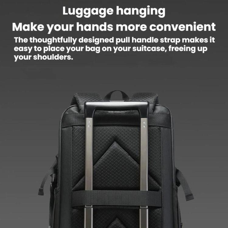 BANGE FW-225 Large-Capacity Water-Repellent Travel Backpack Outdoor Lightweight Shock-Absorbing Backpack - Black