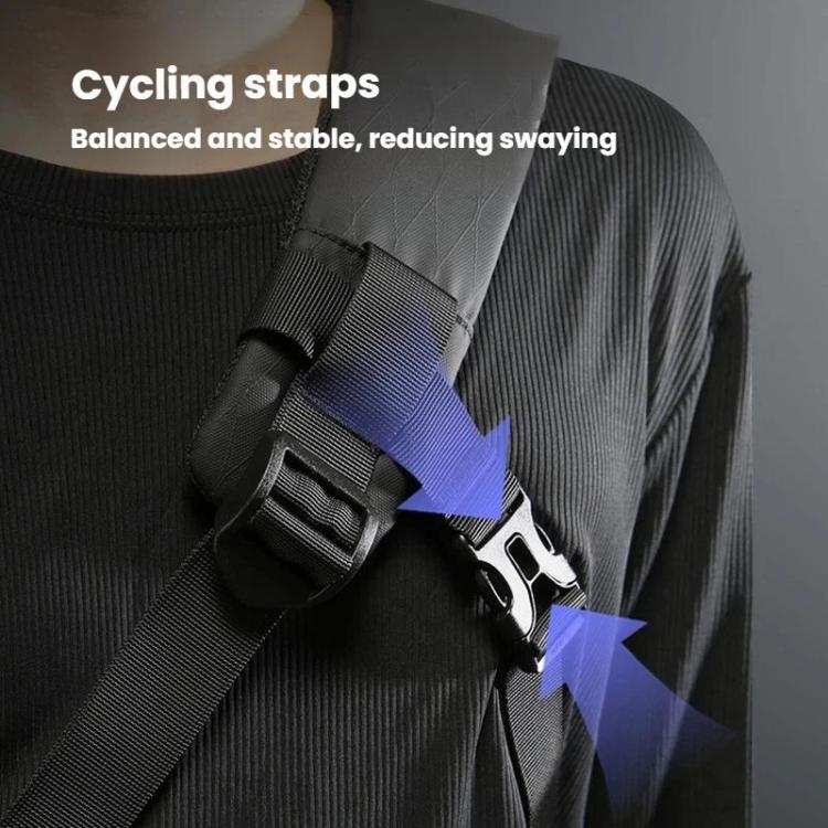 BANGE FW228 Men Large-Capacity Casual Chest Bag Multifunctional Sports Crossbody Sling Bag - Black