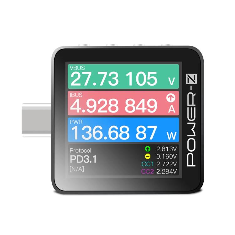 POWER-Z KM003C USB-C Fast Charging Tester PD3.1 & Protocol Analyzer - Black