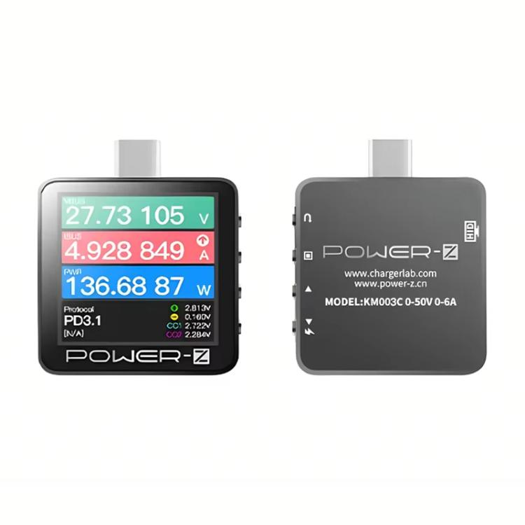 POWER-Z KM003C USB-C Fast Charging Tester PD3.1 & Protocol Analyzer - Black