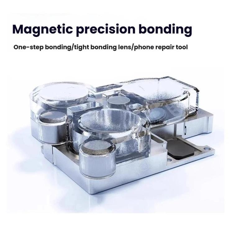 ycs Magnetic Camera Lens Cover for iPhone Dual/Triple Lens Soldering Repair Shield Cover - Clear