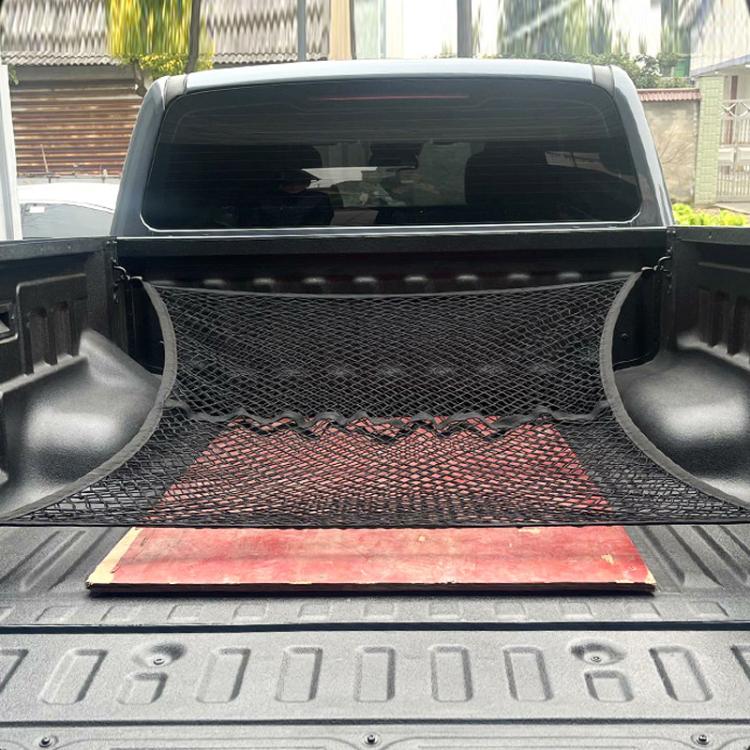 Single-Layer Storage Securing Netting For Pickup Truck Trunks - Black