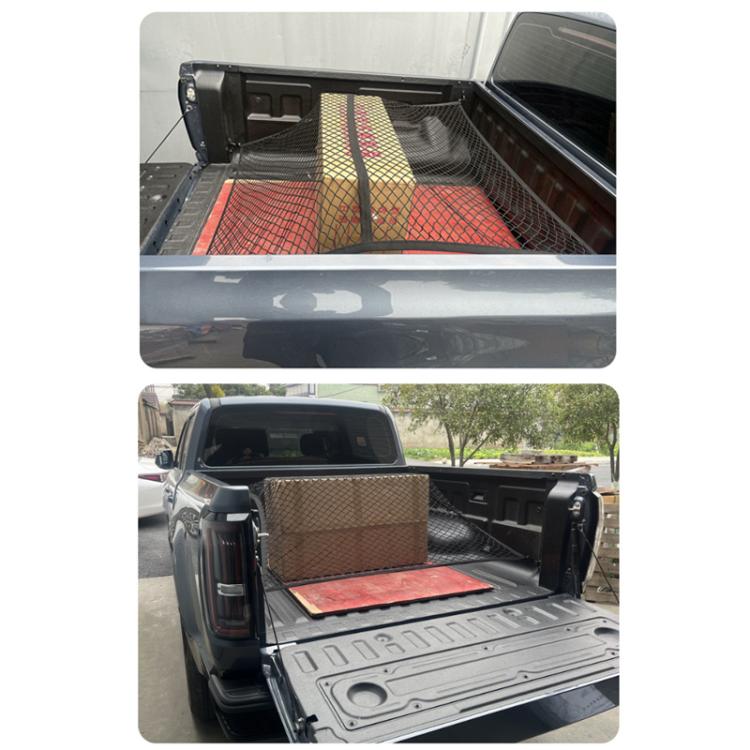 Single-Layer Storage Securing Netting For Pickup Truck Trunks - Black