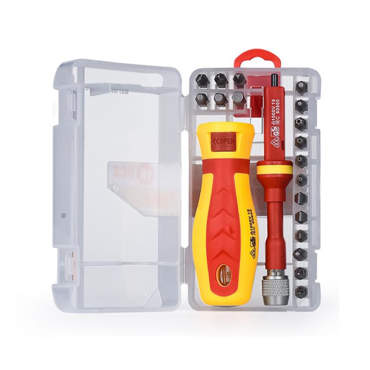 18pcs /Set Multi-Purpose Telescopic Screwdriver Tester Bit Combination - M18