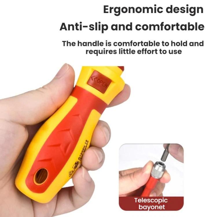 18pcs /Set Multi-Purpose Telescopic Screwdriver Tester Bit Combination - M18