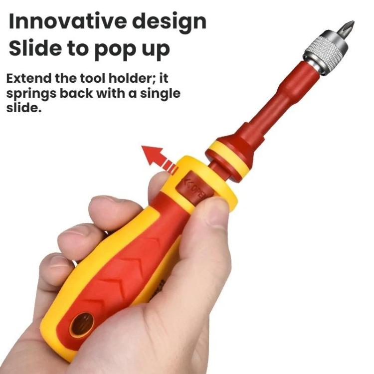 18pcs /Set Multi-Purpose Telescopic Screwdriver Tester Bit Combination - M18