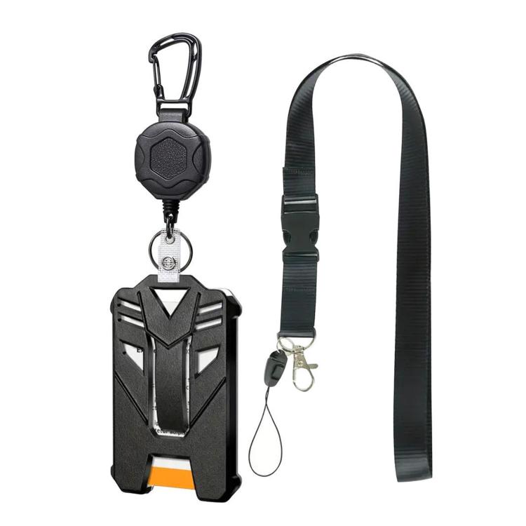Carabiner Plastic Vertical ID Card Holder - 3 in 1