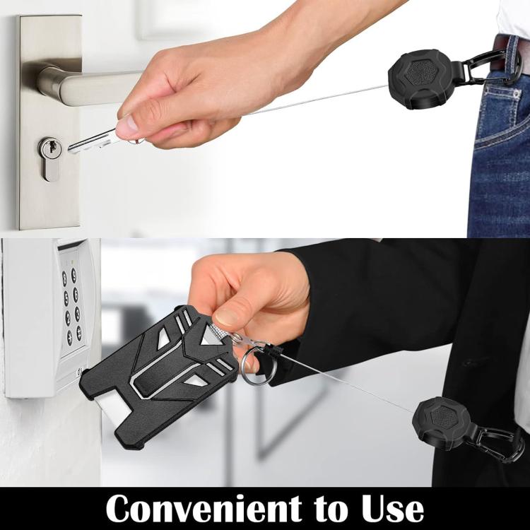 Carabiner Plastic Vertical ID Card Holder - 3 in 1