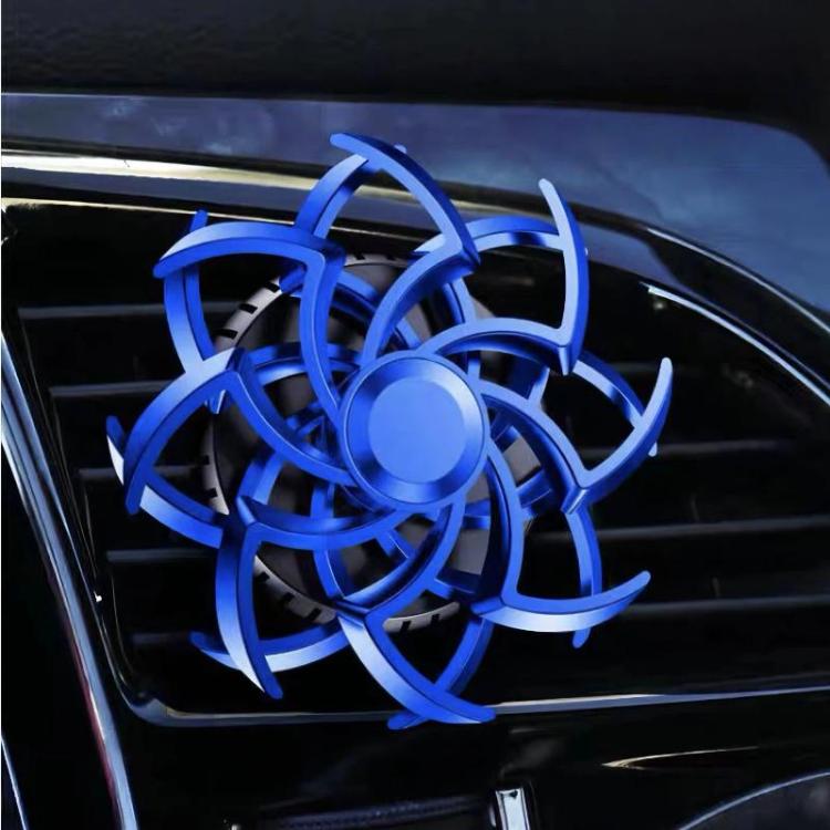 Car Air Vent Ornament With Fragrance Pads Rotating Snowflake Spider Automotive Decoration, Style: Spider Blue