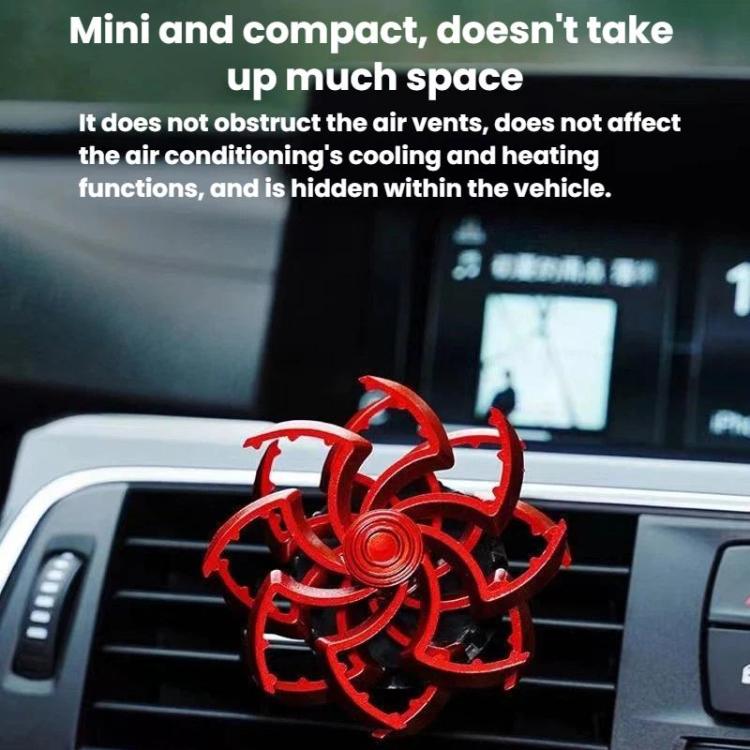 Car Air Vent Ornament With Fragrance Pads Rotating Snowflake Spider Automotive Decoration, Style: Snowflake Red