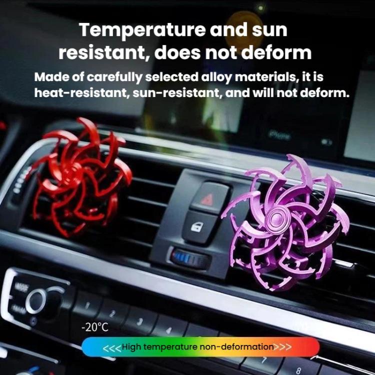 Car Air Vent Ornament With Fragrance Pads Rotating Snowflake Spider Automotive Decoration, Style: Snowflake Red