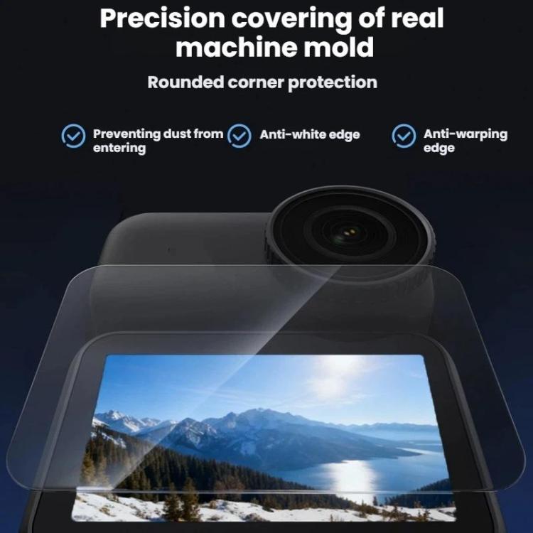 For DJI Osmo Nano TELESIN Tempered Glass Screen Protector + Camera Lens Soft Film - 2sets
