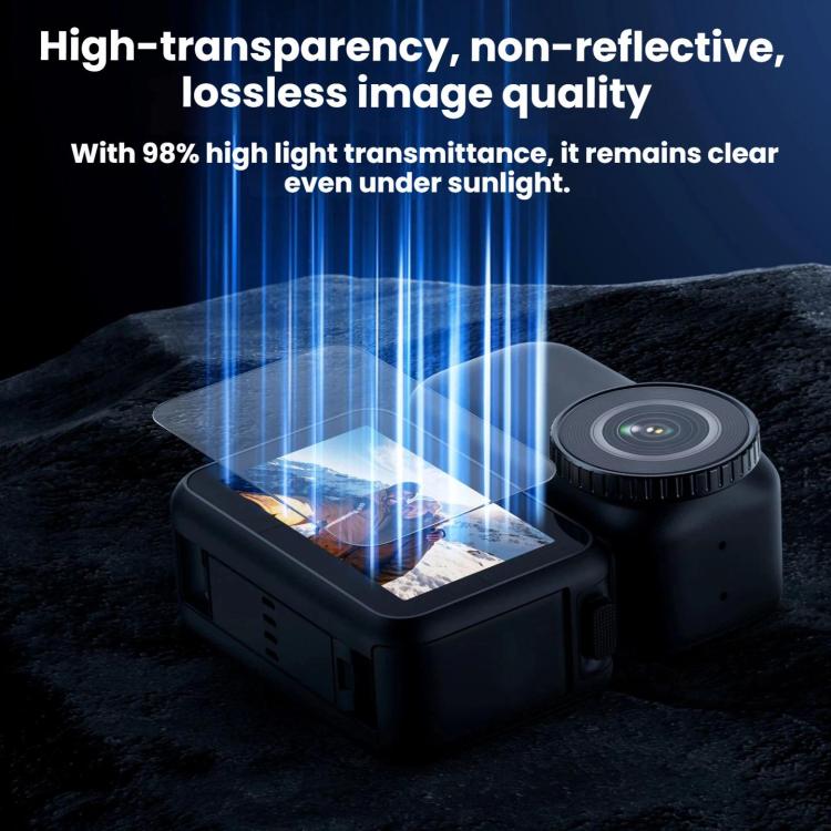 For DJI Osmo Nano TELESIN Tempered Glass Screen Protector + Camera Lens Soft Film - 2sets