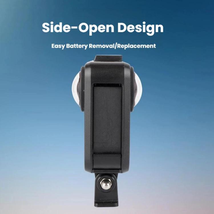 For GoPro MAX2 Plastic Frame Side-Open Protective Cage with Dual Cold Shoe Mounts