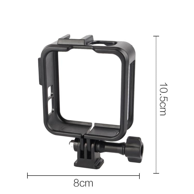 For GoPro MAX2 Plastic Frame Side-Open Protective Cage with Dual Cold Shoe Mounts
