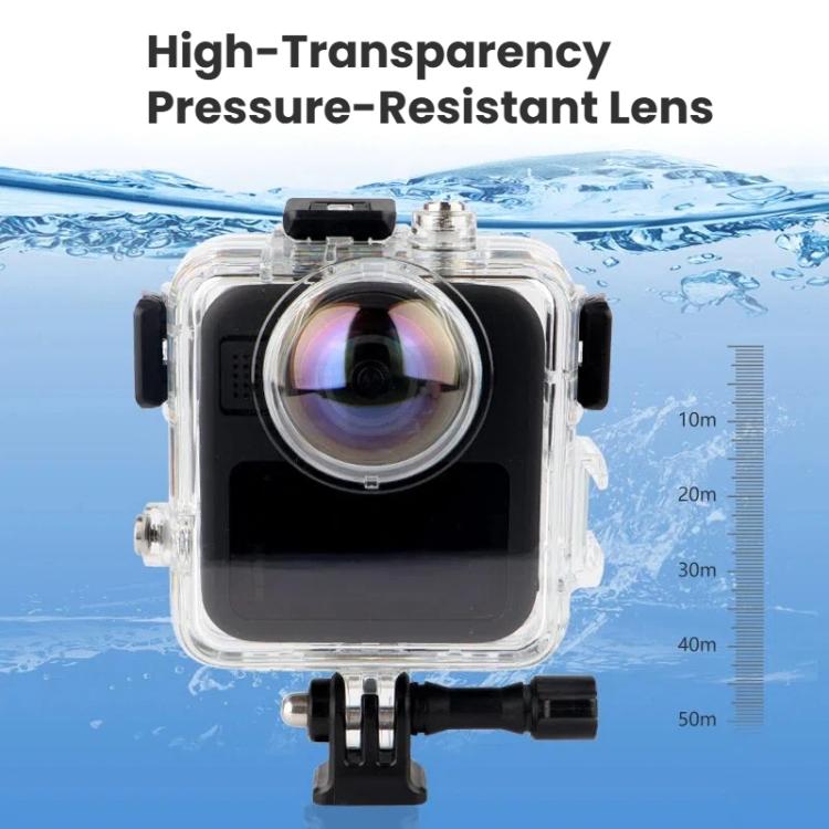 For GoPro MAX2 Waterproof Housing 50m Dive Case Anti-Fog Protective Shell