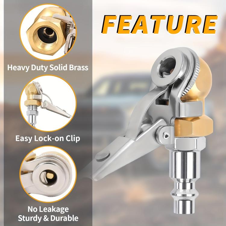 2pcs Car Tire Repair Inflation Chuck Internal Thread Air Inflator - TCC01