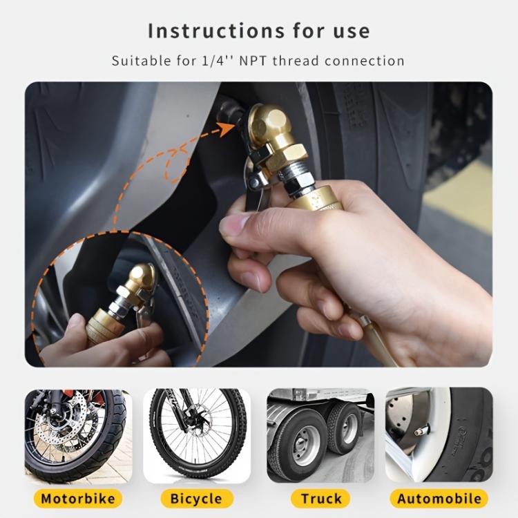 2pcs Car Tire Repair Inflation Chuck Internal Thread Air Inflator - TCC01
