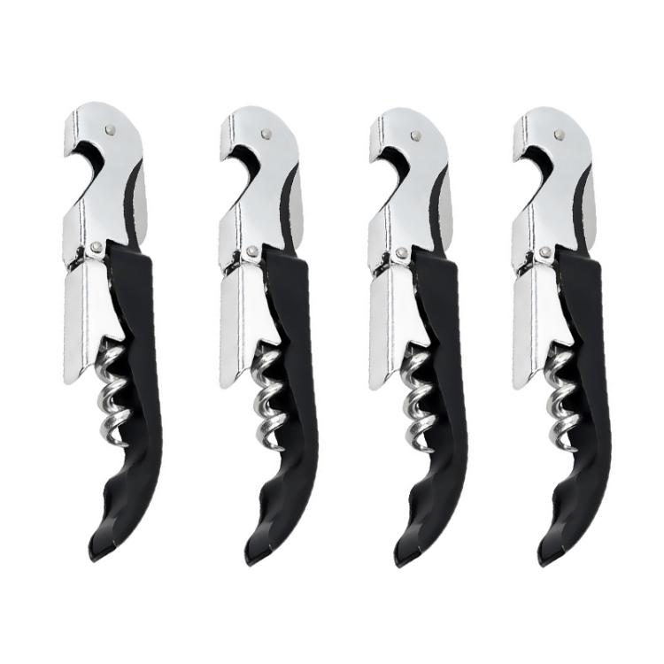 4pcs Home Multi-Functional Wine And Beer Bottle Opener - Black