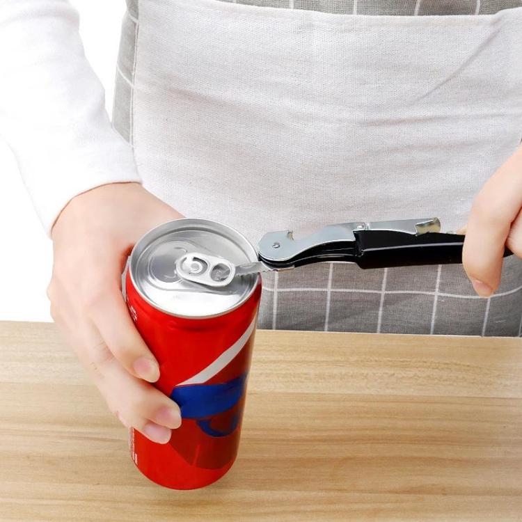4pcs Home Multi-Functional Wine And Beer Bottle Opener - Black