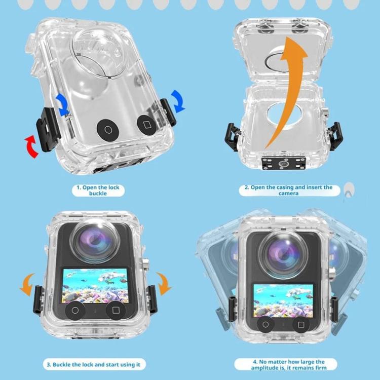 For DJI Osmo 360 Full Invisible Waterproof Case 40m Depth Diving Housing Underwater Camera Shell