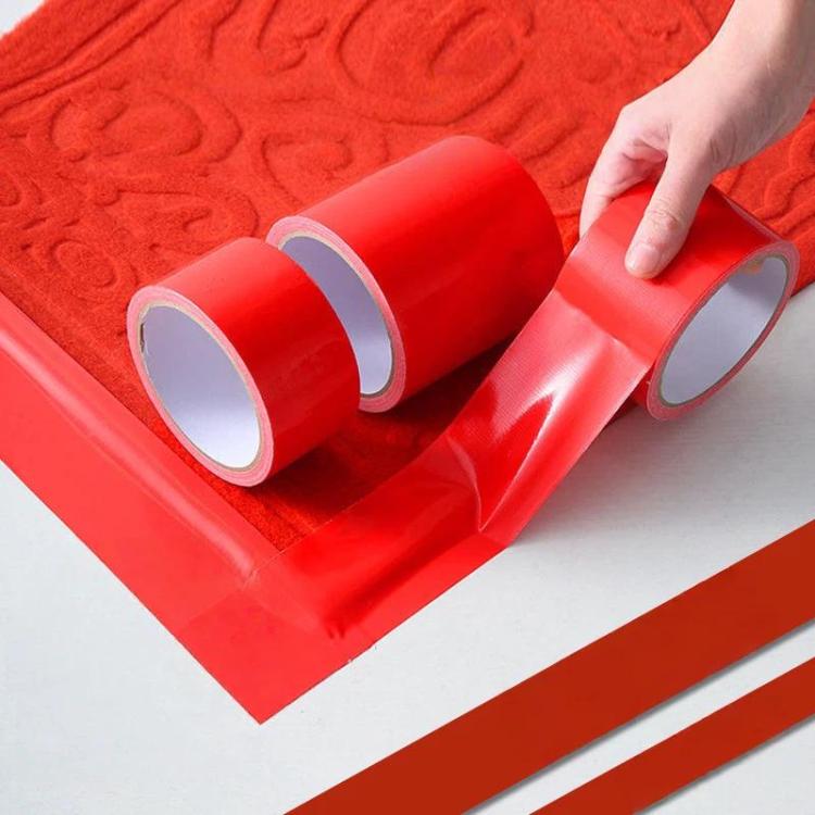 Wear-resistant Cloth-based Adhesive Tape Waterproof Floor Covering, Size: 0.5 x 10m - Red