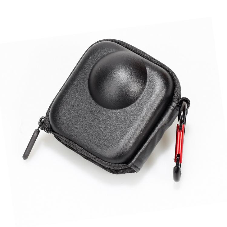 For GoPro MAX2 Compact Hard Shell Carrying Case Protective Storage Bag With Carabiner Clip - Black