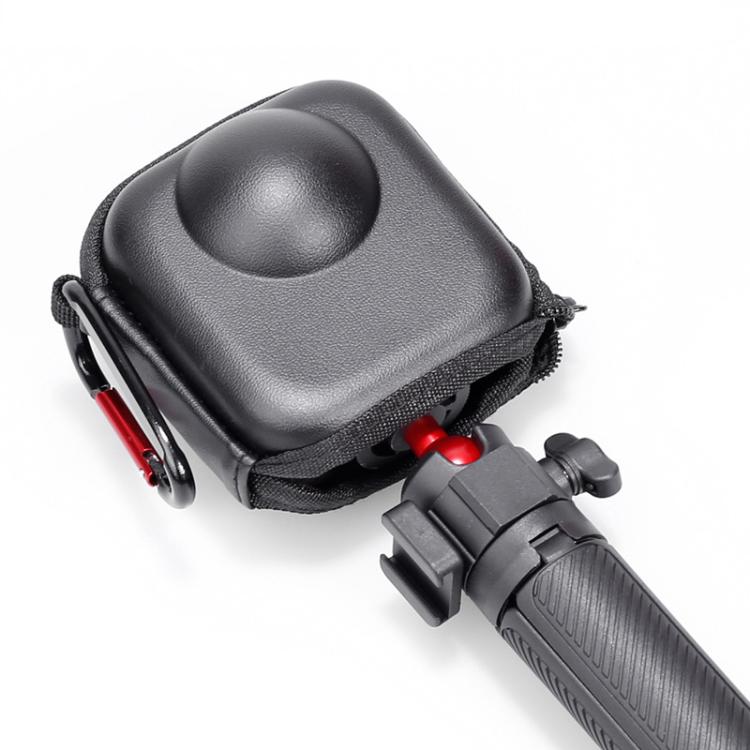 For GoPro MAX2 Compact Hard Shell Carrying Case Protective Storage Bag With Carabiner Clip - Black