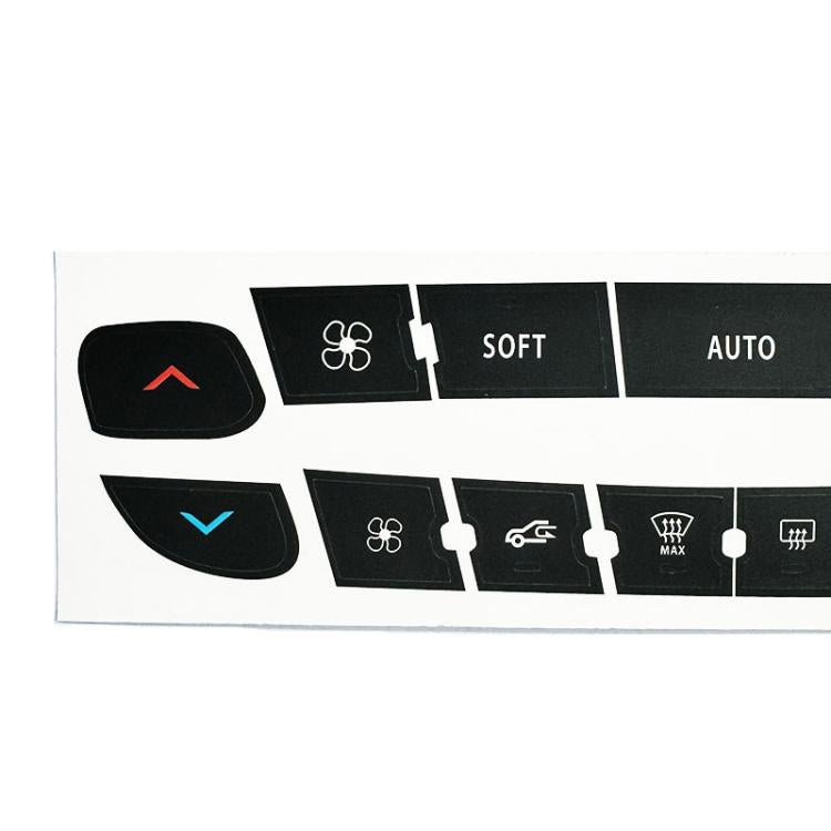 For Renault Megane / Master / Scenic 10pcs Air Conditioning Control Panel Button Repair Stickers - Black