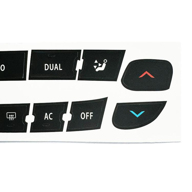 For Renault Megane / Master / Scenic 10pcs Air Conditioning Control Panel Button Repair Stickers - Black
