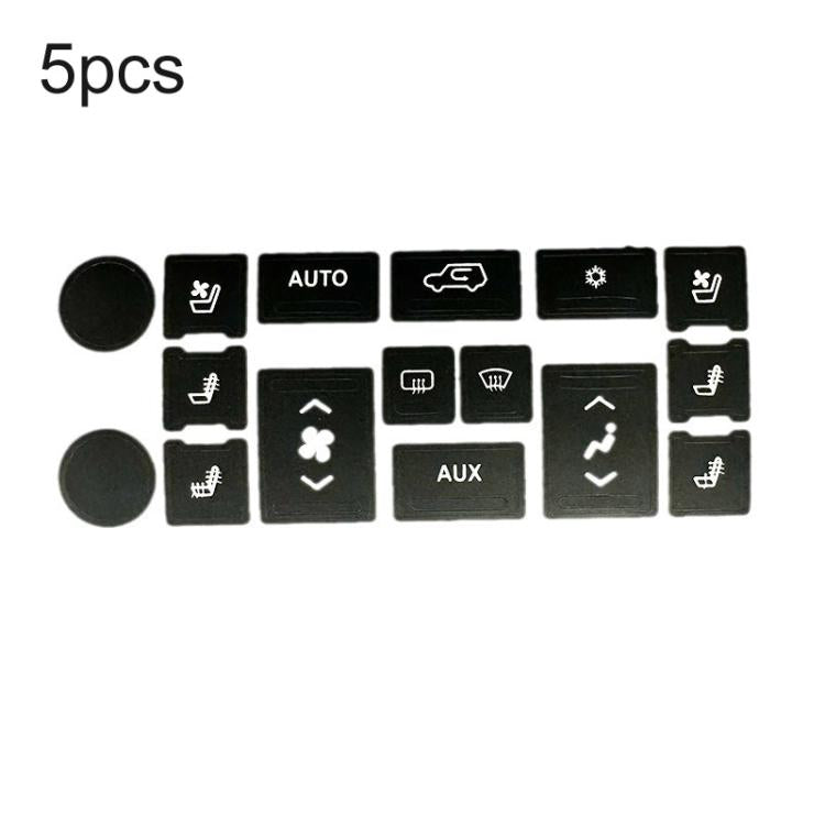 For Cadillac Escalade EXT / ESV 2007-2014 5pcs Air Conditioning Button Repair Stickers - Black