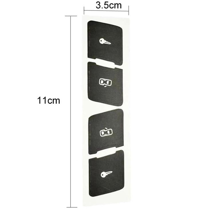 For Audi A3L 10pcs Matte Car Door Lock Control Switch Repair Stickers - Black