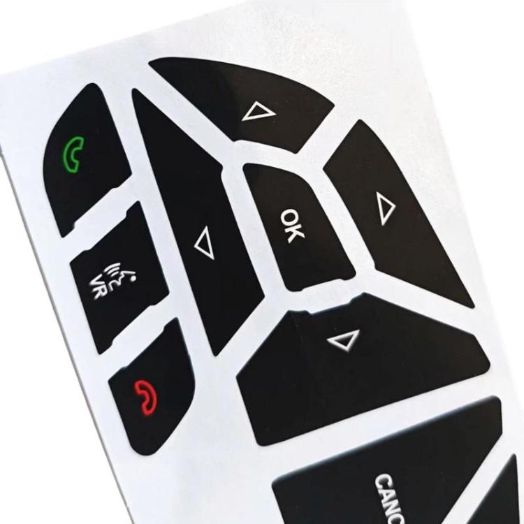 For Dodge 2016-2022 10pcs Car Steering Whee Button Repair Stickers - Black
