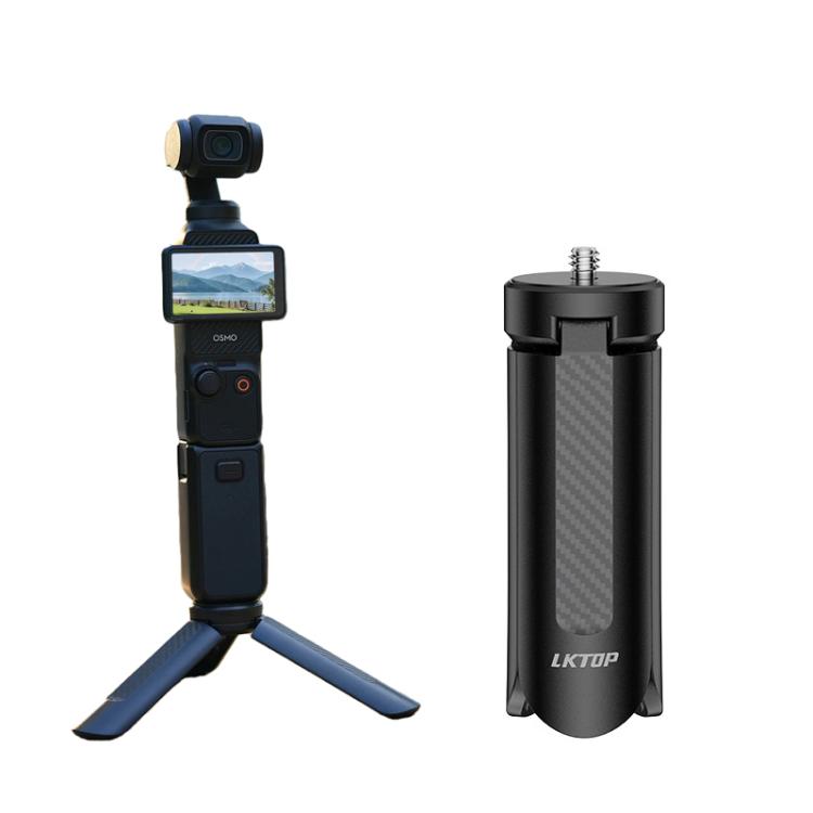 LKTOP Mini Desktop Tripod With 1/4-Inch Thread For Action Cameras And Smartphones - Black