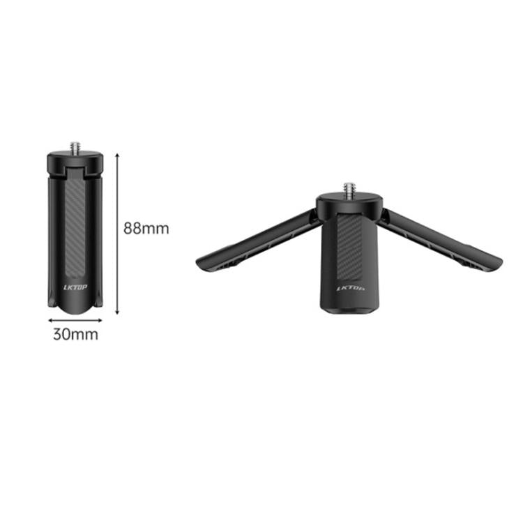 LKTOP Mini Desktop Tripod With 1/4-Inch Thread For Action Cameras And Smartphones - Black