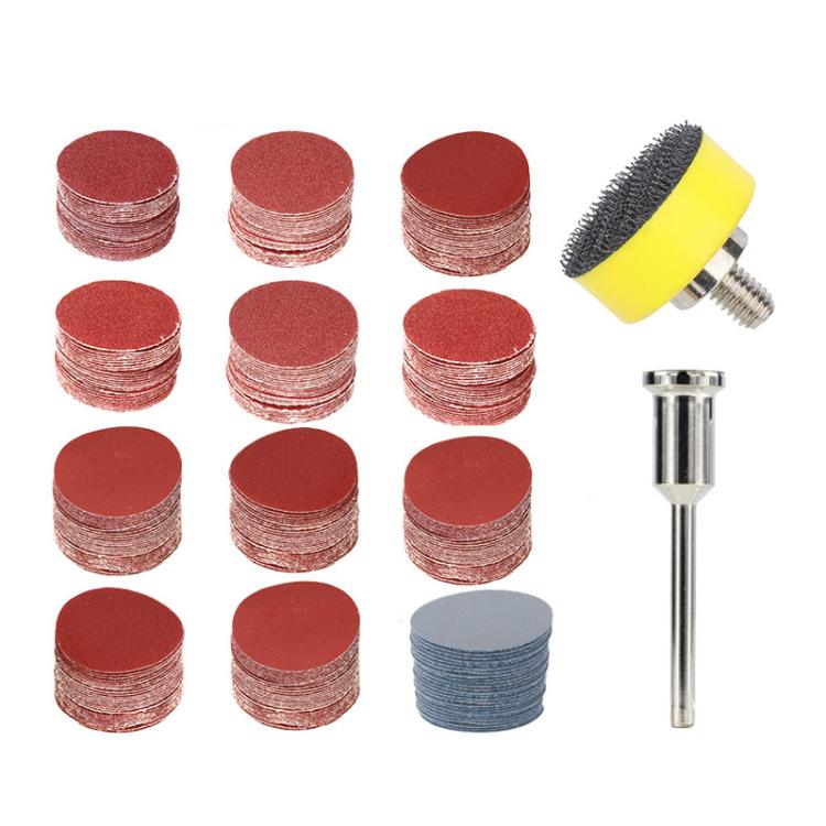 102pcs 1 Inch Flocked Sandpaper Sheets Sanding Disc Pad 3.175mm Round Shank Polishing Kit For Metal & Jade Polishing