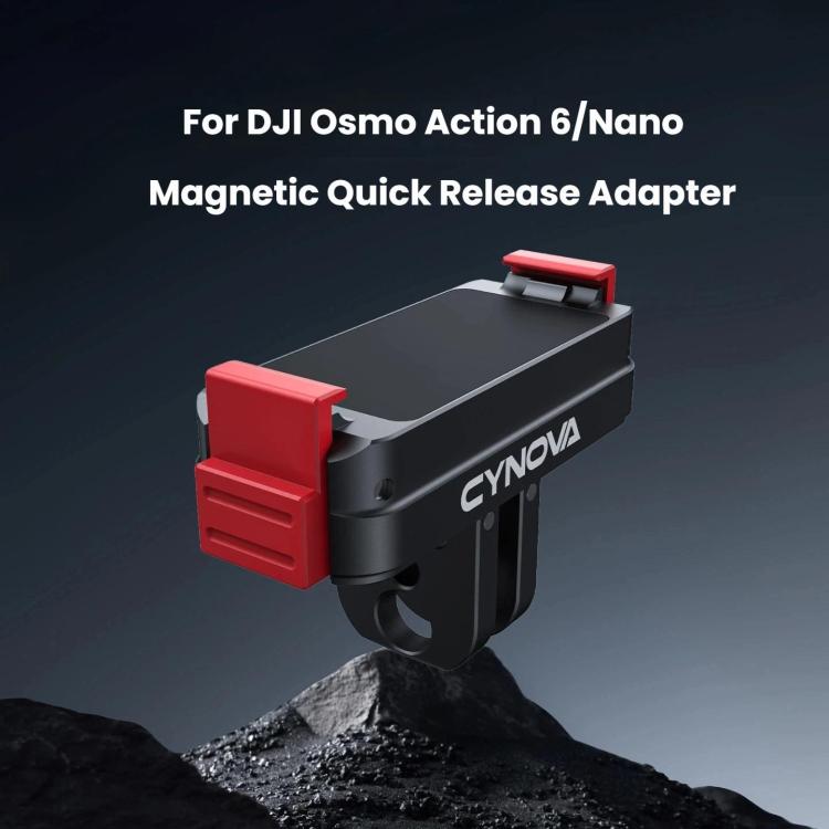 For DJI Osmo Action 6/Nano CYNOVA Magnetic Quick Release Mount Adapter - Black