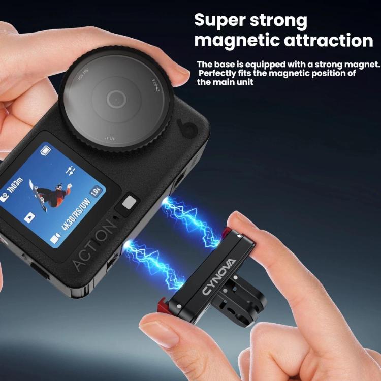 For DJI Osmo Action 6/Nano CYNOVA Magnetic Quick Release Mount Adapter - Black