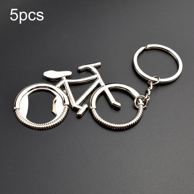 A-030 5pcs Bicycle Keychain With Bottle Opener Creative Metal Key Ring