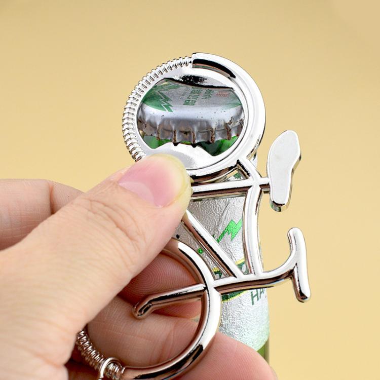 A-030 5pcs Bicycle Keychain With Bottle Opener Creative Metal Key Ring