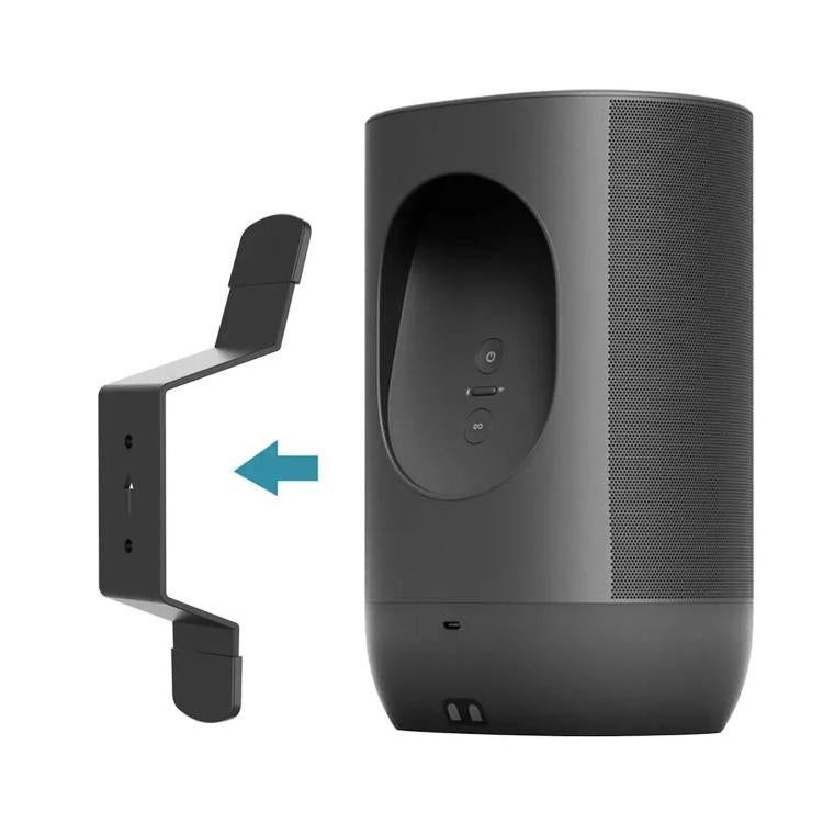 For Sonos Move 1 / Move 2 Speakers Wall Hanging Mount Holder - Black