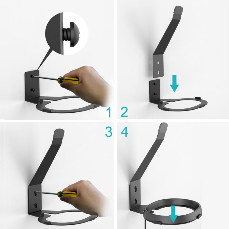 For Sonos Move 1 / Move 2 Speakers Wall Hanging Rack - Black