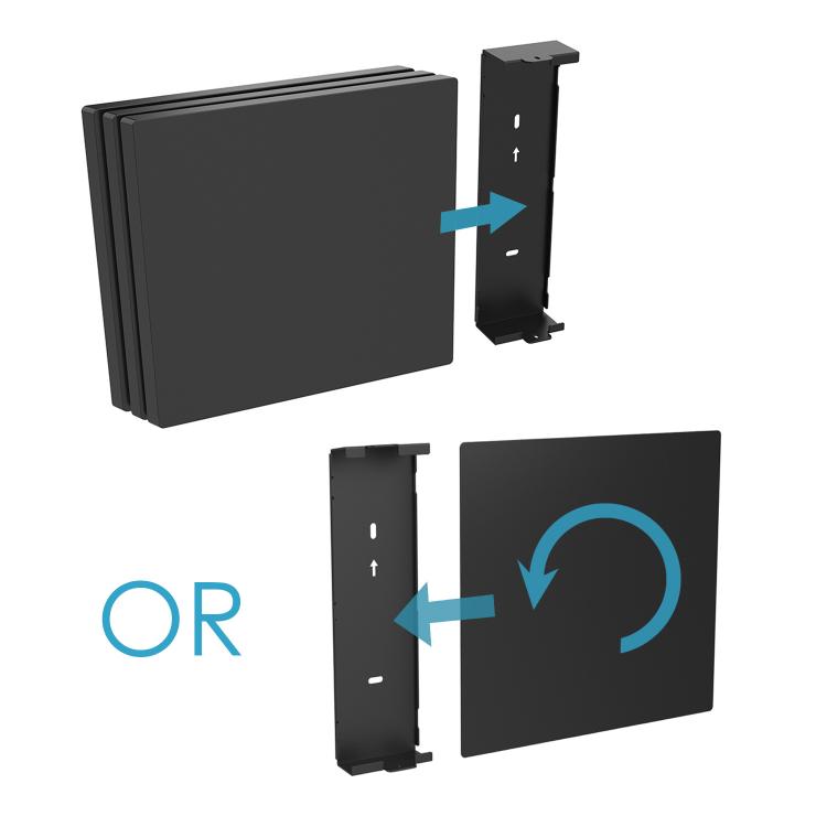 For PS4 Pro Game Consoles Wall Hanging Rack - Black