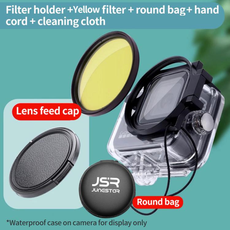 JSR Yellow Diving Filter With Adapter Ring  For GoPro HERO13/12/11/10/9/8 Black Action Camera